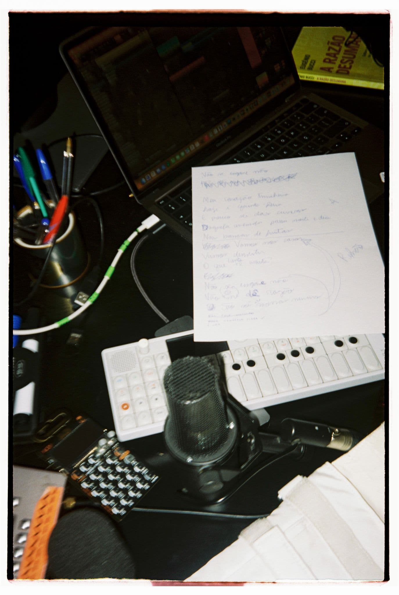 Lyrics and recording equipment